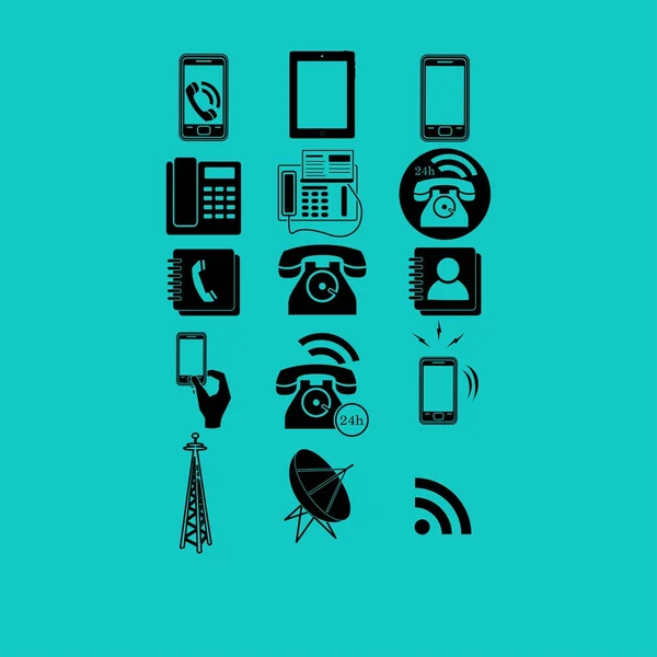 Phone set icons — Stock Vector