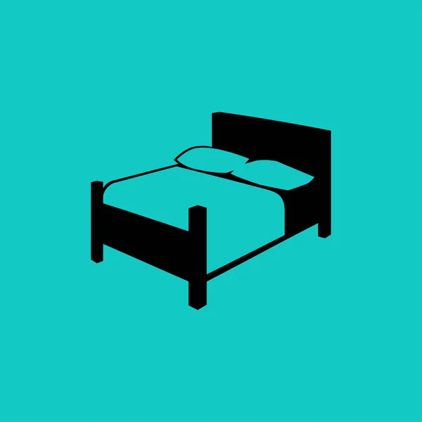 Bed Vector Icon Vector Illustration — Stock Vector