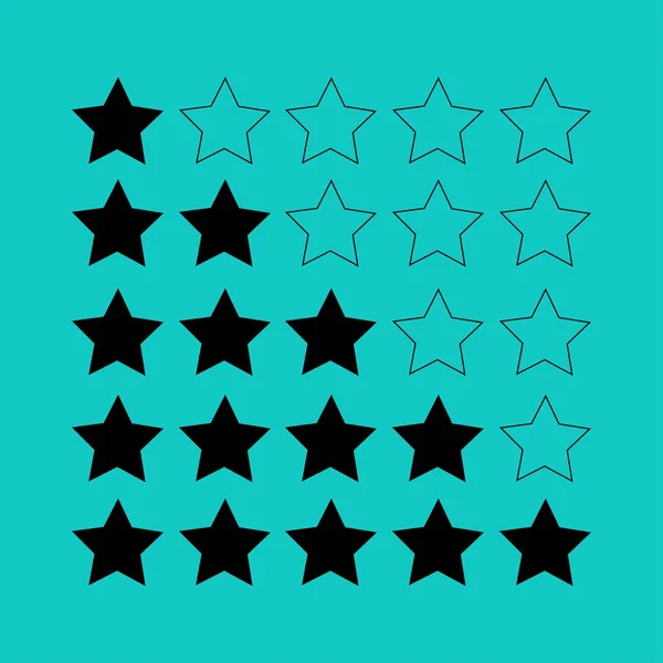 Rating Sterren Vector Icons — Stockvector