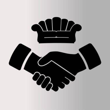 Kanepe ve el sıkışma simgesi