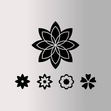 çiçek simgesi illüstrasyon 