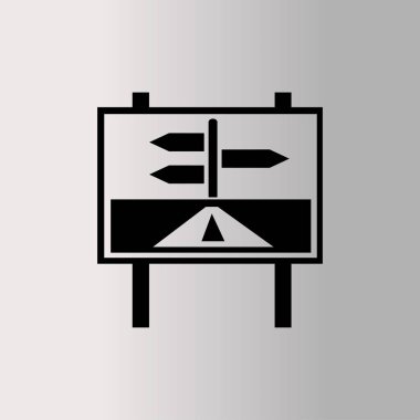 yön tabelası düz simgesi