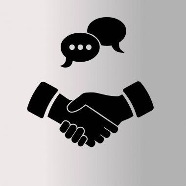 Toplantı simgesi, el sıkışma