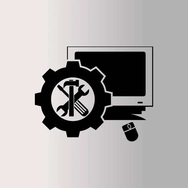 Computer-Reparatur-Symbol — Stockvektor