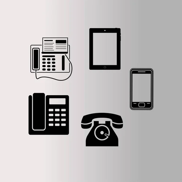 Postes téléphoniques isolés — Image vectorielle