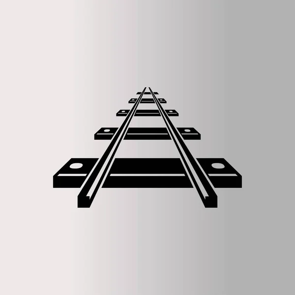 Spoorweg pictogram illustratie — Stockvector