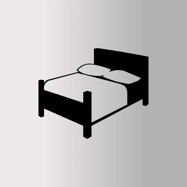 Icono de cama ilustración — Vector de stock