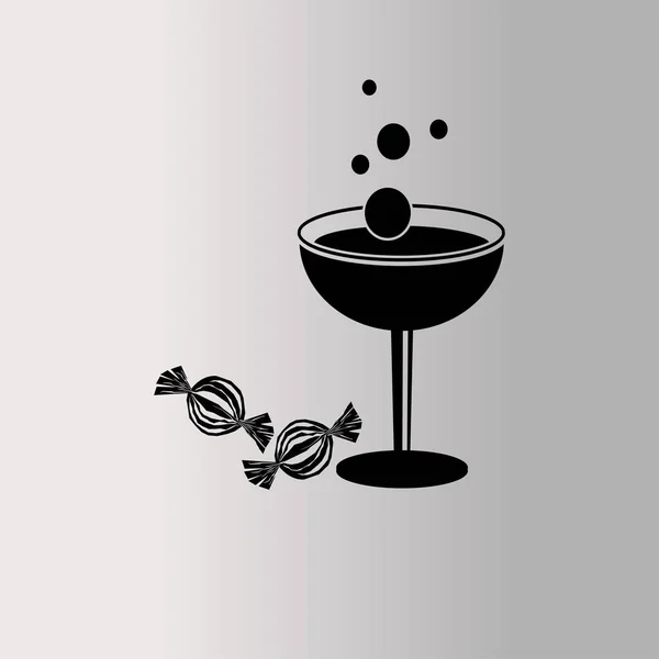 Illustrazione icona cocktail — Vettoriale Stock