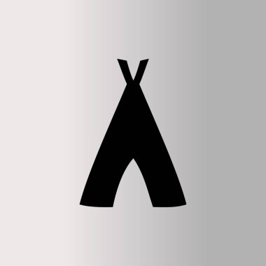 Kızılderili çadırı. Düz simgesi