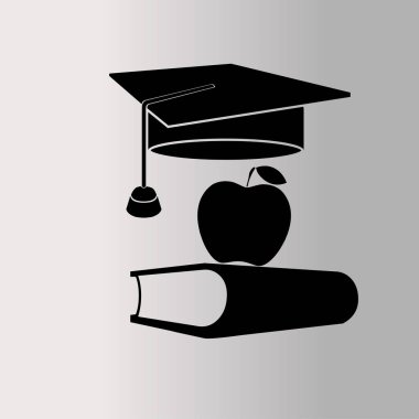 kitap elma mezuniyet şapka