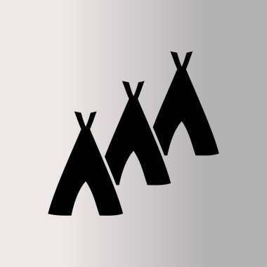 Kızılderili çadırı. Düz simgesi