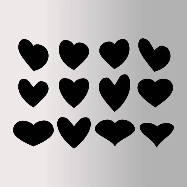 Icono de corazones, signo de amor — Archivo Imágenes Vectoriales