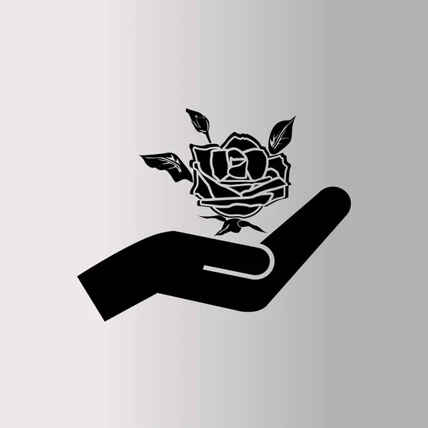 Ilustração de ícone de rosas — Vetor de Stock