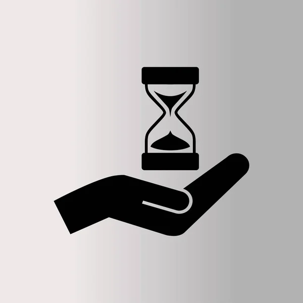Hand med timglas-ikonen — Stock vektor