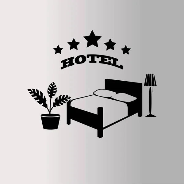 Ilustração do sinal do hotel — Vetor de Stock