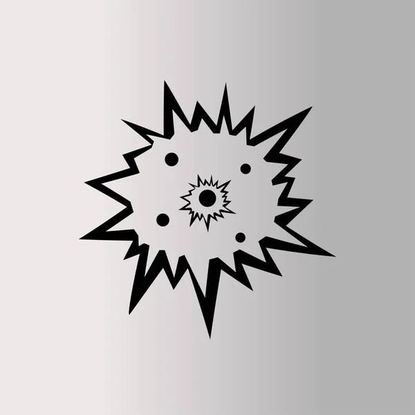 Icono de explosión plana — Vector de stock