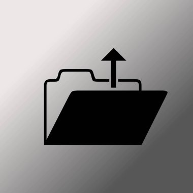 Açık klasör simge vektör çizim 