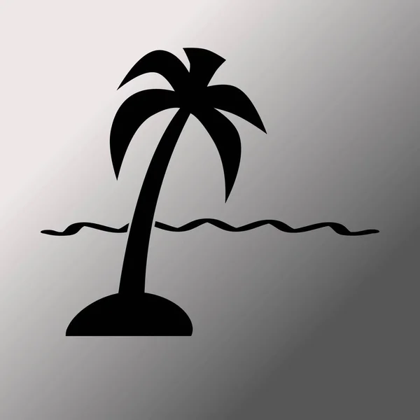 Exotische Insel Web Ikone Vektorillustration — Stockvektor