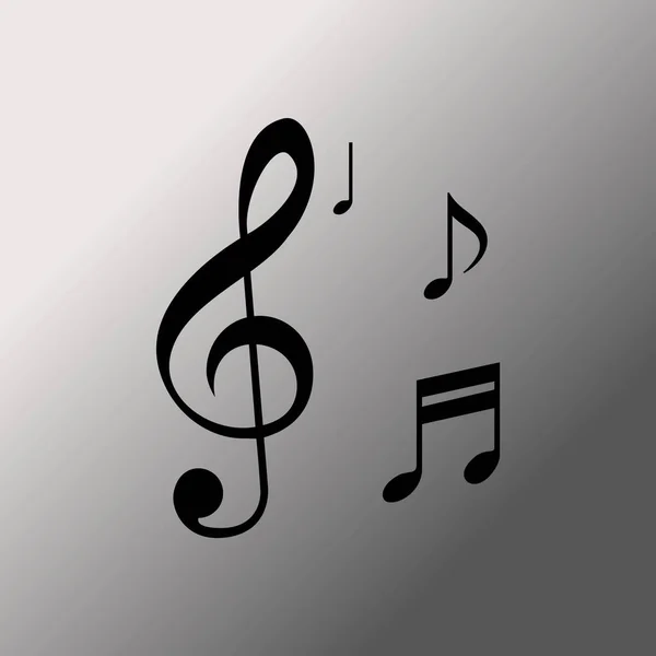 Notas Musicales Icono Vectorial — Vector de stock