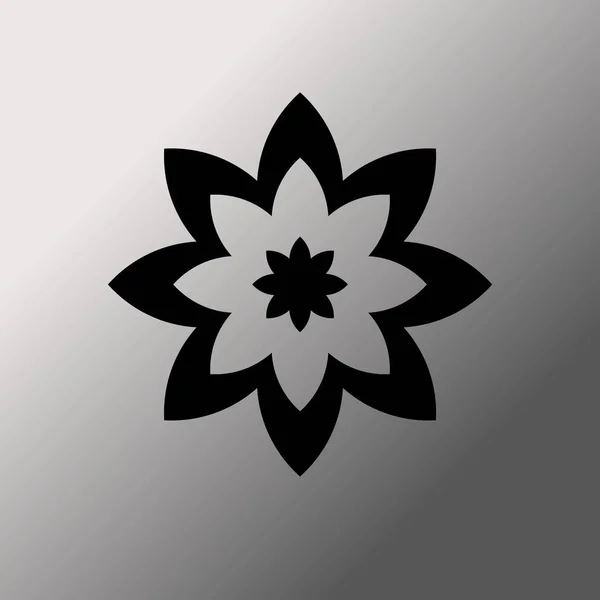 Ikona Wektor Kwiat Ilustracja — Wektor stockowy