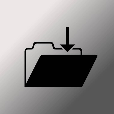 Açık klasör simge vektör çizim 