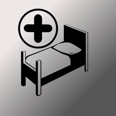 hastane yatak illüstrasyon vektör