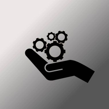 Cogwheels simge tasarlamak vektör