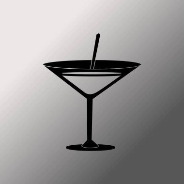 kokteyl simgesi illüstrasyon 