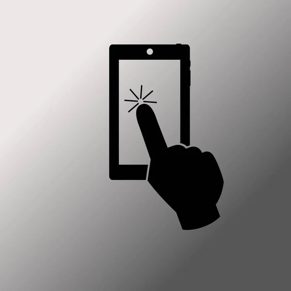 Icône smartphone écran tactile — Image vectorielle