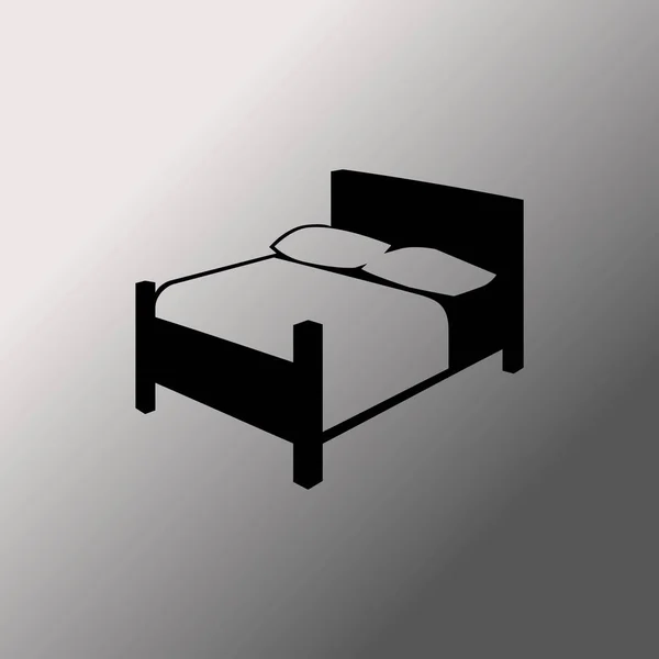 Cama Icono Vector Ilustración — Archivo Imágenes Vectoriales