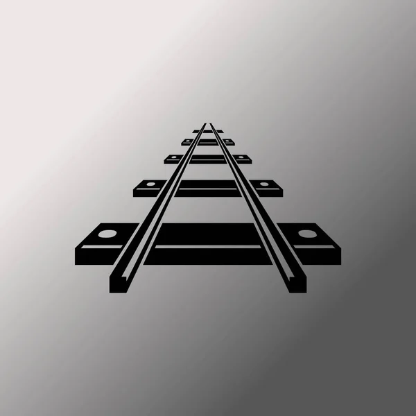 Railroad Vector Icon Illustration — Stock Vector