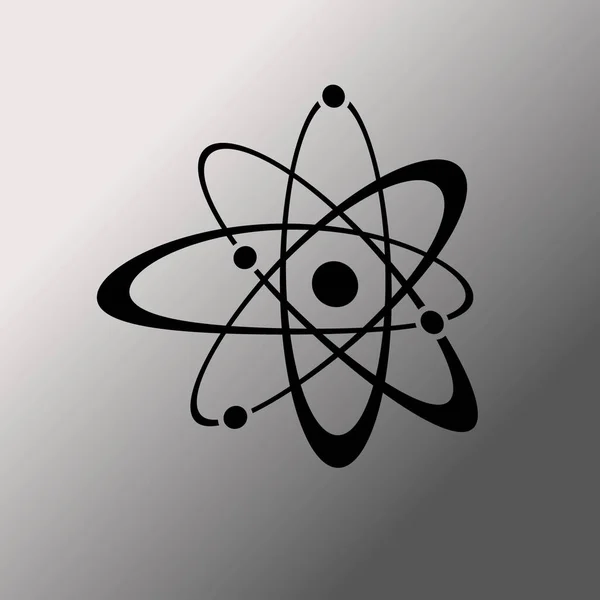 Atom Jel Ikon Illusztráció — Stock Vector