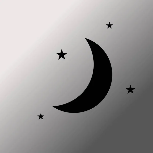 Ilustración Vectorial Luna Estrellas — Archivo Imágenes Vectoriales