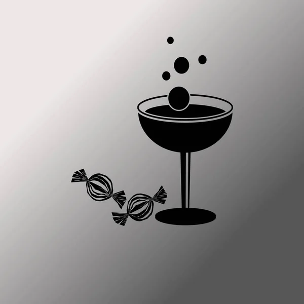 Вино Цукерки Векторна Іконка — стоковий вектор