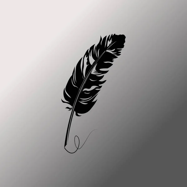 Feather Vector Icon Illustration — Stock Vector