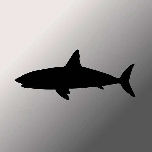 Ilustração ícone de tubarão — Vetor de Stock