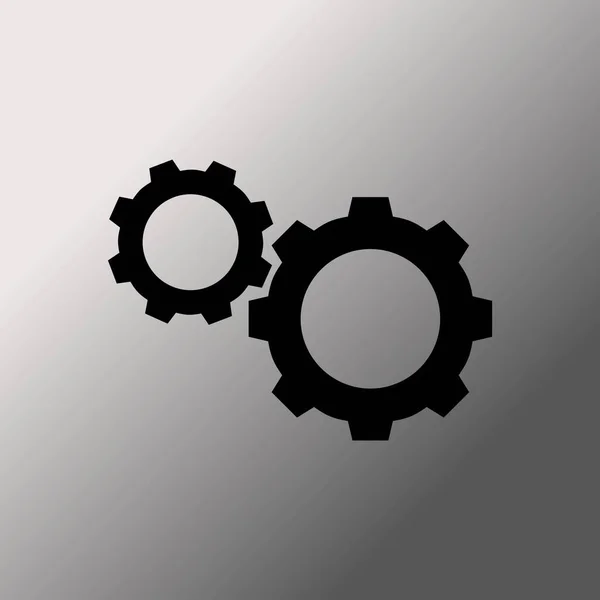 Cogwheels Vector Icon Illustration — Stock Vector
