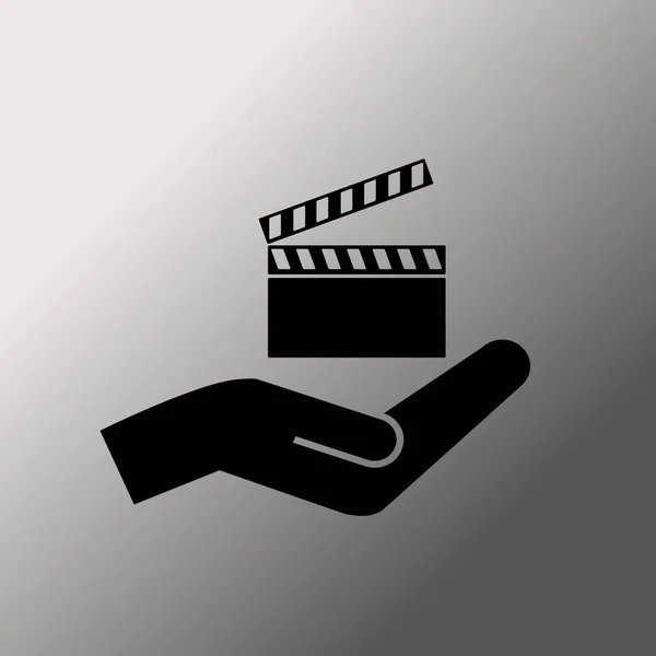 Signo de cine icono de vídeo — Archivo Imágenes Vectoriales