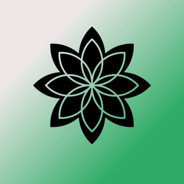 çiçek simgesi illüstrasyon 