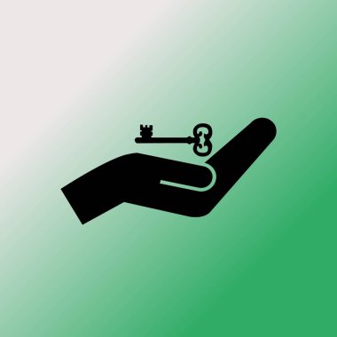 el ve anahtar vektör simgesi