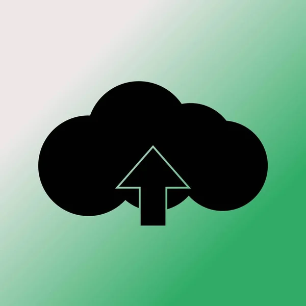 Ícone Vetor Download Nuvem — Vetor de Stock