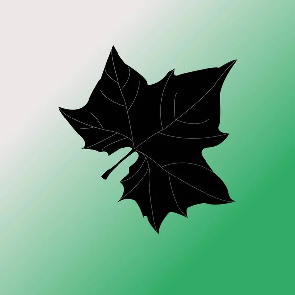 Maple Leaf Siluett För Din Design Vektor Illustration — Stock vektor