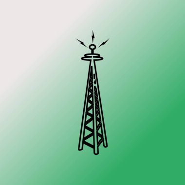 Baz istasyonu düz simgesi