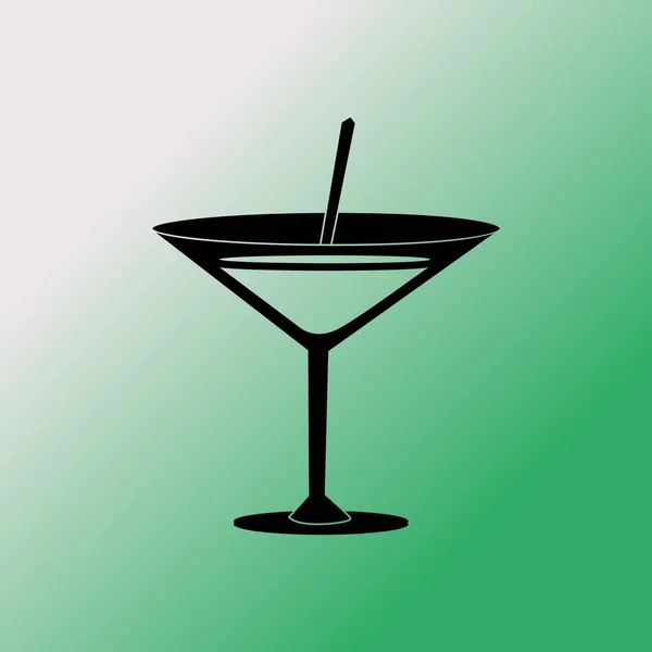 Illustration Icône Vectorielle Cocktail — Image vectorielle