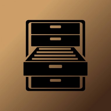 Çekmece illüstrasyon vektör simgesi