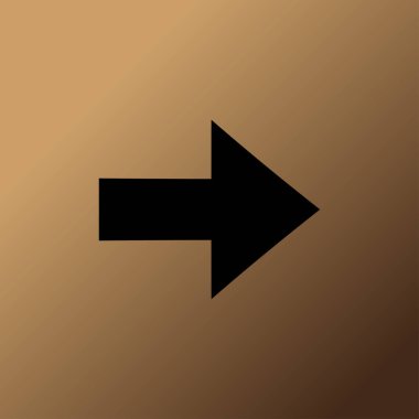 Vektör ok işareti izole