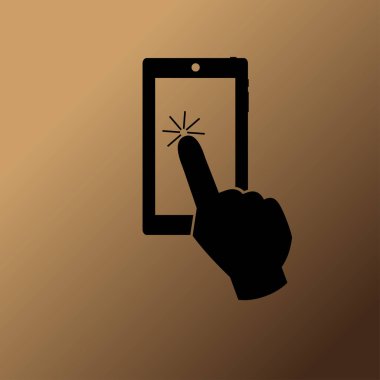 Vektör dokunmatik ekran smartphone simgesini