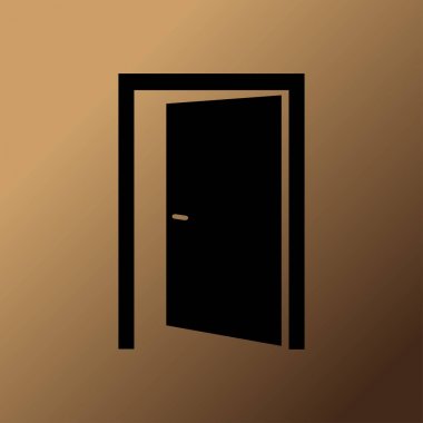 açık kapı vektör simgesi