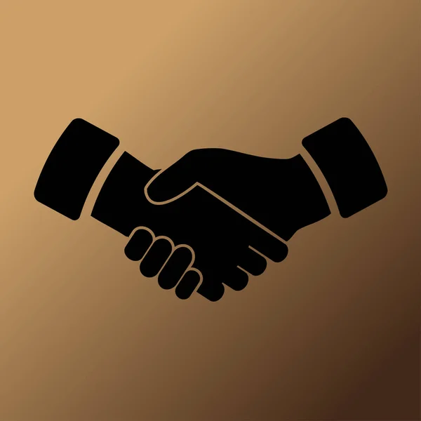 Illustration Zum Handshake Vektor Symbol — Stockvektor