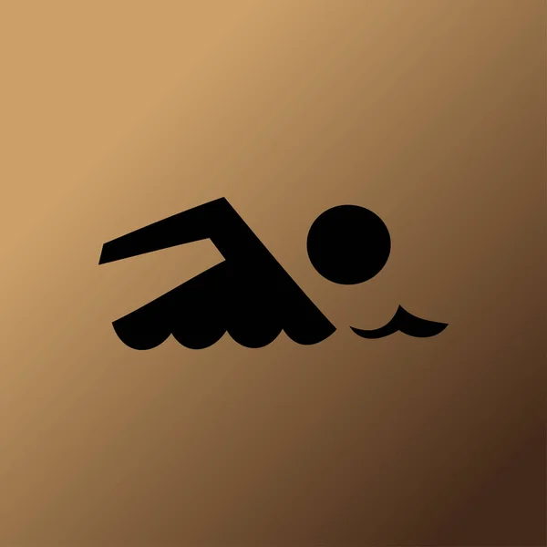 Schwimmen Vektor Symbol Zeichen — Stockvektor